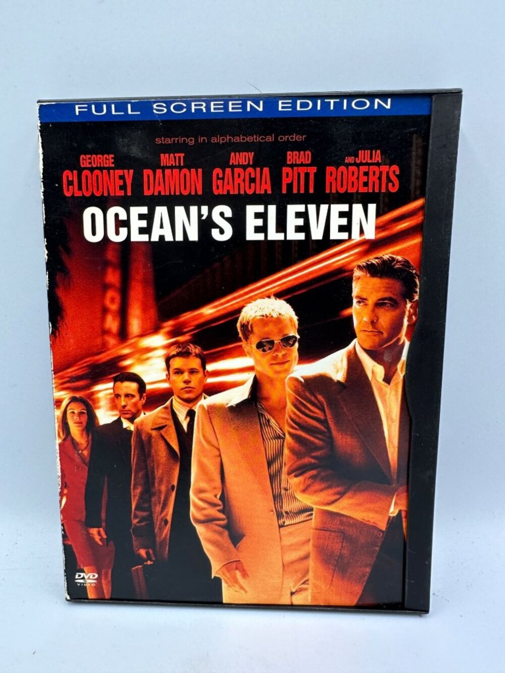 Oceans Eleven DVD Full Screen 2001 Clooney Damon Pitt Warner Bros PG13 Crime